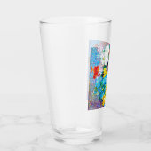 Van Gogh Flowers in een Blue Vase Glas (Rechts)