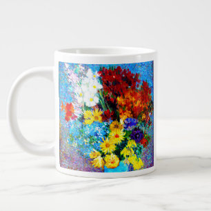 Van Gogh Flowers in een Blue Vase Grote Koffiekop