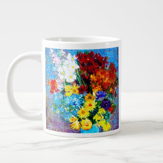 Van Gogh Flowers in een Blue Vase Grote Koffiekop (Links)