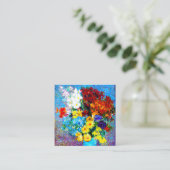 Van Gogh Flowers in een Blue Vase Informatiekaartje (Staand voorkant)