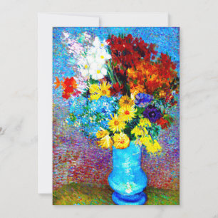 Van Gogh Flowers in een Blue Vase Kaart