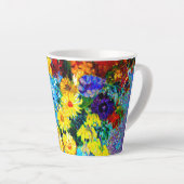 Van Gogh Flowers in een Blue Vase Latte Mok (Rechterhoek)