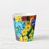 Van Gogh Flowers in een Blue Vase Latte Mok (Voorkant)