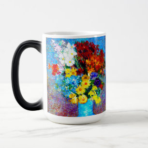 Van Gogh Flowers in een Blue Vase Magische Mok