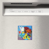Van Gogh Flowers in een Blue Vase Magneet (Insitu (Vaatwasser))