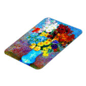 Van Gogh Flowers in een Blue Vase Magneet (Linkerzijde)