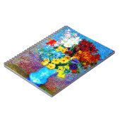 Van Gogh Flowers in een Blue Vase Notitieboek (Linkerzijde)