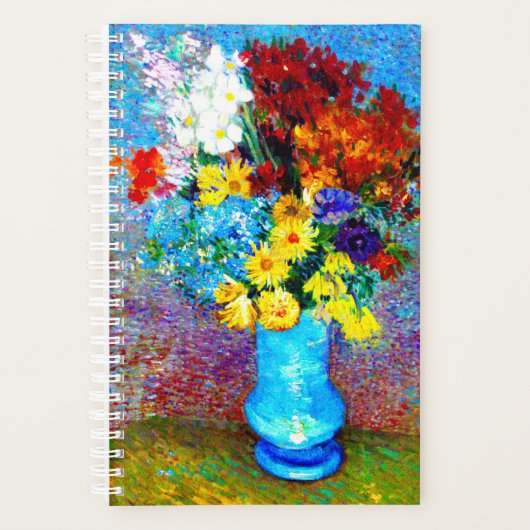 Van Gogh Flowers in een Blue Vase Planner (Voorkant)