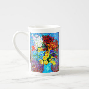 Van Gogh Flowers in een Blue Vase Porselein Kop