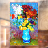 Van Gogh Flowers in een Blue Vase Raamsticker (Vel 2)