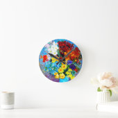 Van Gogh Flowers in een Blue Vase Ronde Klok (Huis)