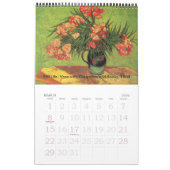 Van Gogh Flowers met zonnebloemen, papavers, Irise Kalender (Mar 2026)
