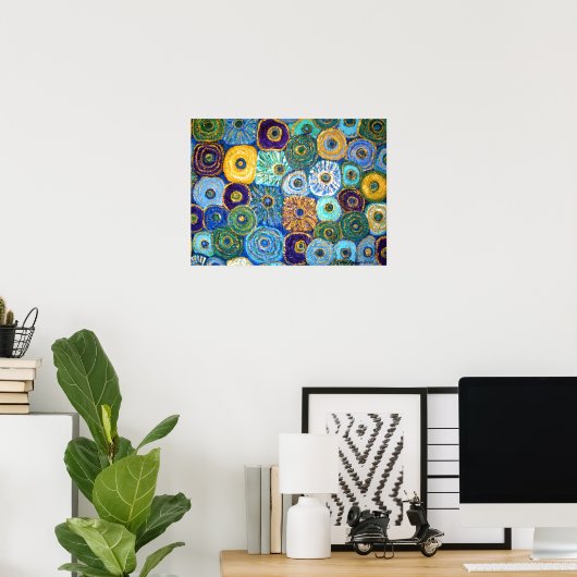 VAN GOGH FLOWERS Poster ondertekend (Thuiskantoor)