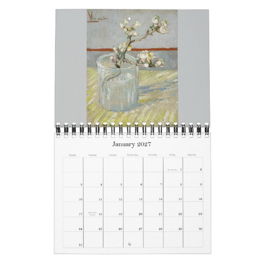 Van Gogh Flowers & still Life 2016 Small Kalender (Jan 2027)