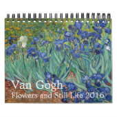 Van Gogh Flowers & still Life 2016 Small Kalender (Hoes)
