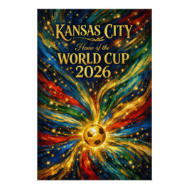 Van Gogh Fluid Art Print Kansas City World Cup  Perfect Poster