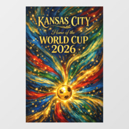 Van Gogh Fluid Art Print Kansas City World Cup  Raamsticker
