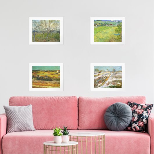 Van Gogh Four Seasons Fine Art Landscapes Muurkunst Sets (Woonkamer)