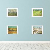 Van Gogh Four Seasons Fine Art Landscapes Muurkunst Sets (Houten vloer)