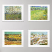 Van Gogh Four Seasons Fine Art Landscapes Muurkunst Sets (Voorkant)