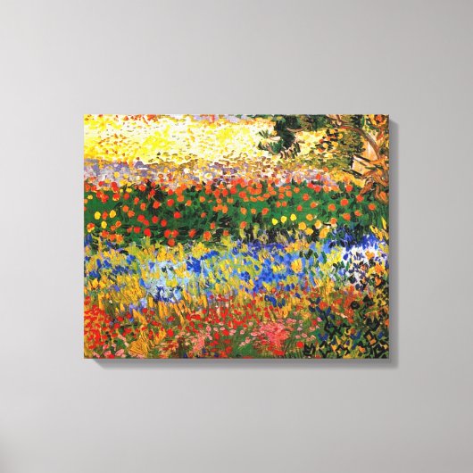 Van Gogh - Garden at Arles Canvas Afdruk (Voorkant)