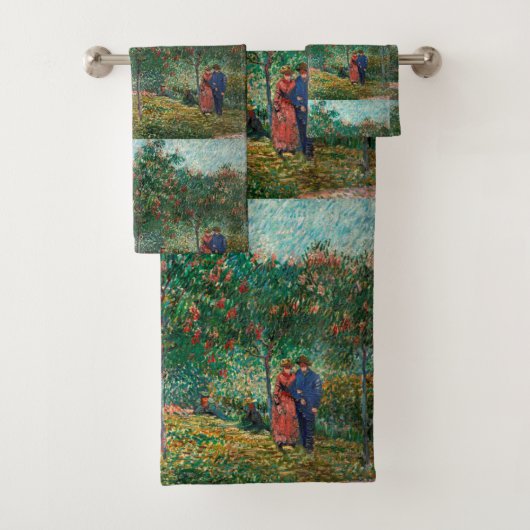 Van Gogh Garden in Montmartre met liefhebbers Bad Handdoek (Insitu)