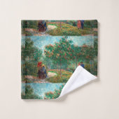 Van Gogh Garden in Montmartre met liefhebbers Bad Handdoek (Wasdoekje)