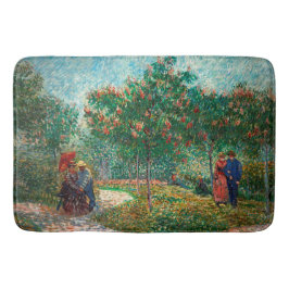 Van Gogh Garden in Montmartre met liefhebbers Badmat