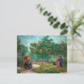 Van Gogh Garden in Montmartre met liefhebbers Briefkaart (Staand voorkant)