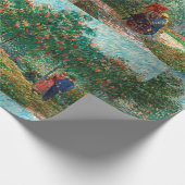 Van Gogh Garden in Montmartre met liefhebbers Cadeaupapier (Hoek)