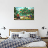 Van Gogh Garden in Montmartre met liefhebbers Canvas Afdruk (Insitu (Slaapkamer))