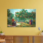 Van Gogh Garden in Montmartre met liefhebbers Canvas Afdruk (Insitu (Woonkamer))