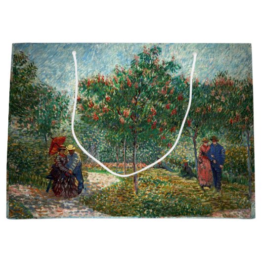 Van Gogh Garden in Montmartre met liefhebbers Groot Cadeauzakje (Voorkant)
