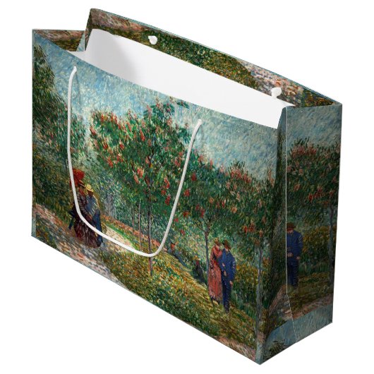 Van Gogh Garden in Montmartre met liefhebbers Groot Cadeauzakje (Voorkant Gekanteld)