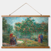 Van Gogh Garden in Montmartre met liefhebbers Hangend Wandkleed (Voorkant)