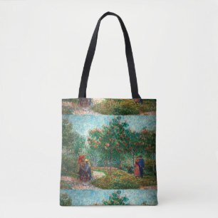 Van Gogh Garden in Montmartre met liefhebbers Tote Bag