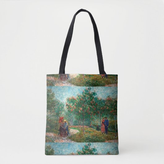 Van Gogh Garden in Montmartre met liefhebbers Tote Bag (Voorkant)