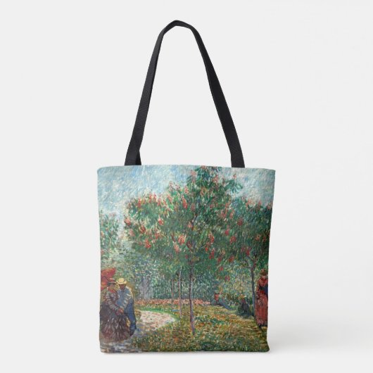 Van Gogh Garden in Montmartre met liefhebbers Tote Bag (Achterkant)