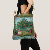 Van Gogh Garden in Montmartre met liefhebbers Tote Bag (Dichtbij)