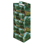 Van Gogh Garden in Montmartre met liefhebbers Wijn Cadeautas (Achterkant Gekanteld)