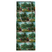 Van Gogh Garden in Montmartre met liefhebbers Wijn Cadeautas (Achterkant)