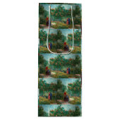 Van Gogh Garden in Montmartre met liefhebbers Wijn Cadeautas (Voorkant)