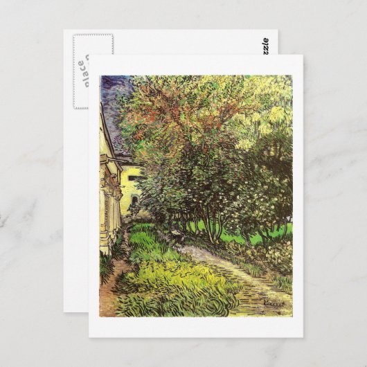 Van Gogh Garden St Remy Fine Art Briefkaart (Voorkant / Achterkant)