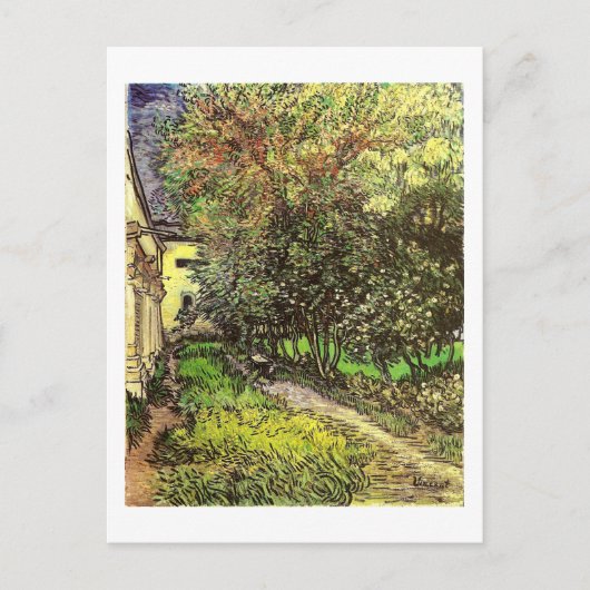 Van Gogh Garden St Remy Fine Art Briefkaart (Voorkant)