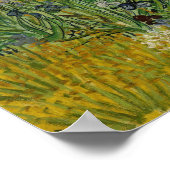 Van Gogh - Gebied met bloemen in palen Poster (Hoek)