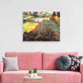 Van Gogh - Gebied met papavers Canvas Afdruk (Insitu (Woonkamer))