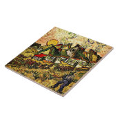 Van Gogh: Gedekte hutten in de zonneschijn Tegeltje (Zijkant)