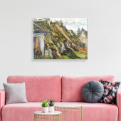 Van Gogh Gedekte zandsteenkattages in Chaponval Canvas Afdruk (Insitu (Woonkamer))