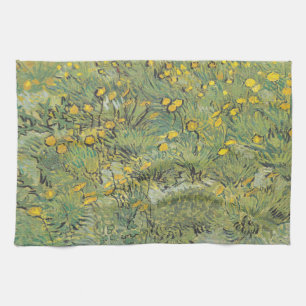 Van Gogh Geel Weiland - Klassieke Bloemschilderkun Theedoek