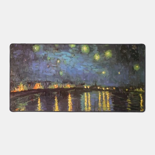 Van Gogh Geïnspireerd Night Fine Art Desk Mat (Voorkant)